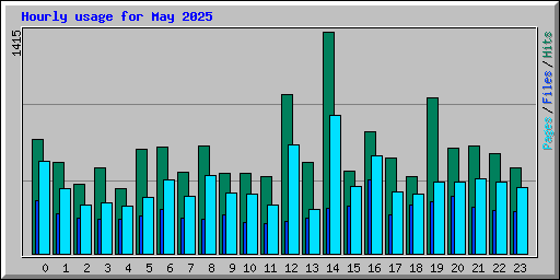 Hourly usage for May 2025